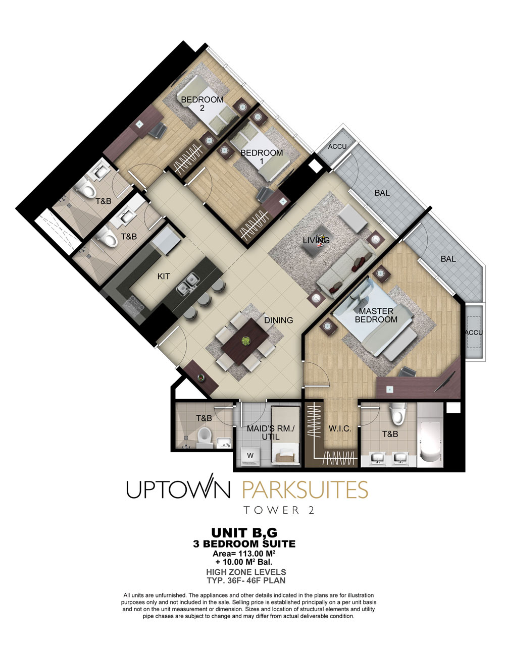 Uptown Parksuites Floor Plans